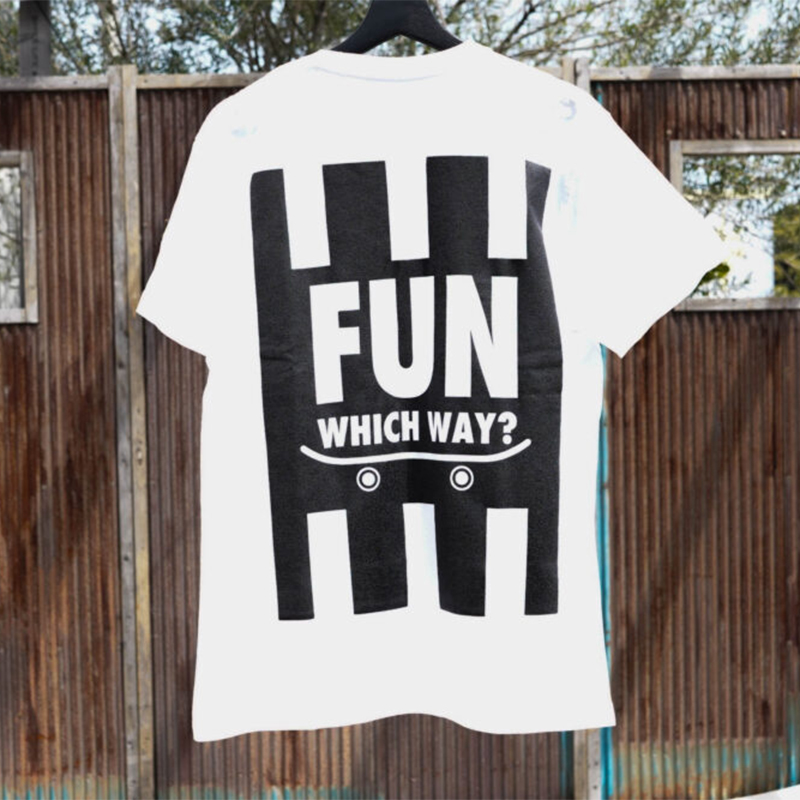 FUN Naughty T-shirt[STRIPE] 3カラー White×Black Black×White Black×Black 3サイズ M L XL