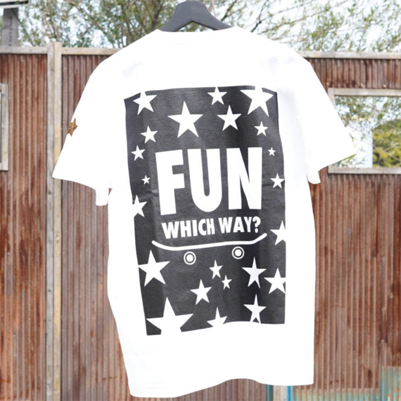 FUN Naughty T-shirt[STAR] 3カラー White×Black Black×White Black×Black 3サイズ M L XL