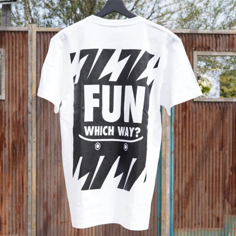 FUN Naughty T-shirt[SLASH] 3カラー White×Black Black×White Black×Black 3サイズ M L XL