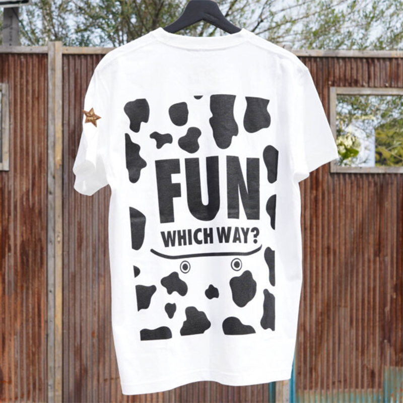 FUN Naughty T-shirt[MOO] 3カラー White×Black Black×White Black×Black 3サイズ M L XL